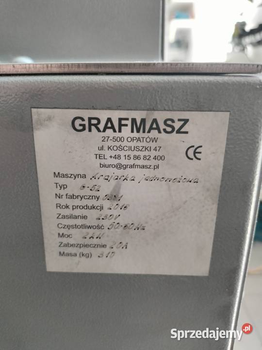 Gilotyna do papieru G52 Grafmasz sprzedam