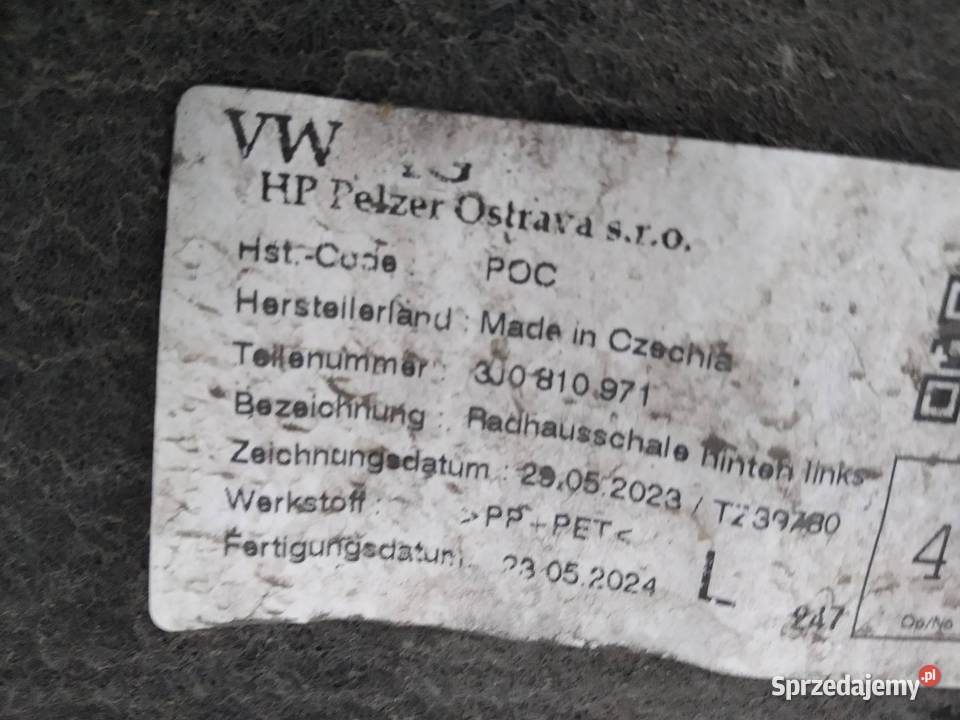 NADKOLE LEWY TYŁ HB 3J0810971 Skoda Superb IV świętokrzyskie sprzedam