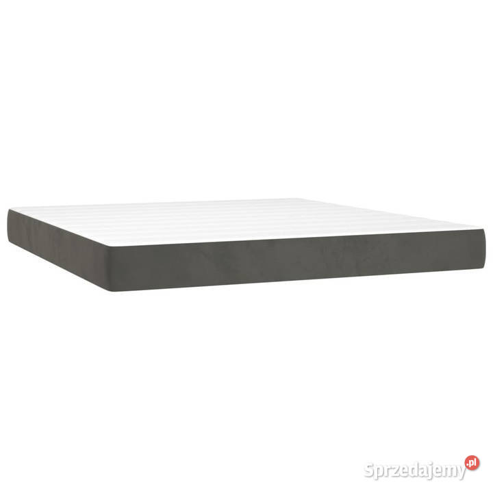 Łóżko kontynentalne z materacem i LED szary 128cm mazowieckie