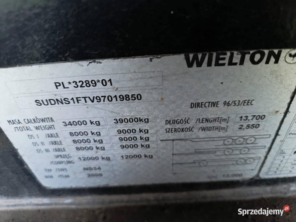 Naczepa izoterma WIELTON NS34FT łódzkie Głuchów