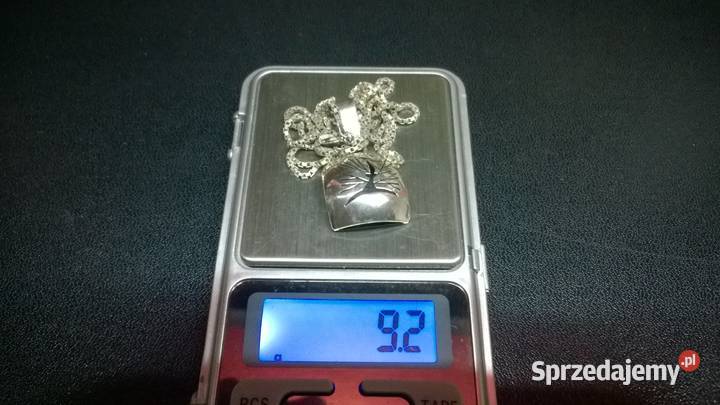 srebrny łańcuszek z wisiorkiem 0116 mazowieckie Warszawa