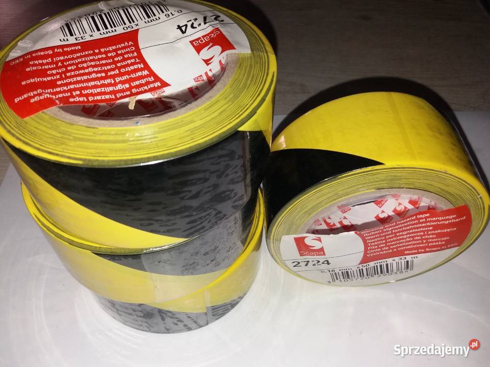 Scapa 2724 taśma żółtoczarna ostrzegawcza kup 4 sprzedam