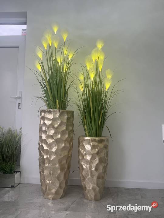 Złota donica perłowa muszelkowa Glamour Premium Golkowice