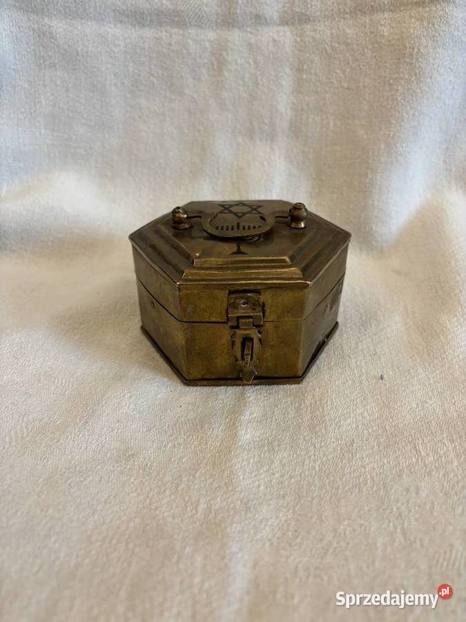 Żydowska kasetka z mosiądzu małopolskie Kraków