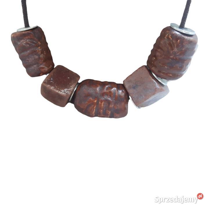 Naszyjnik ceramiczny ręcznie wykonany Otwock sprzedam