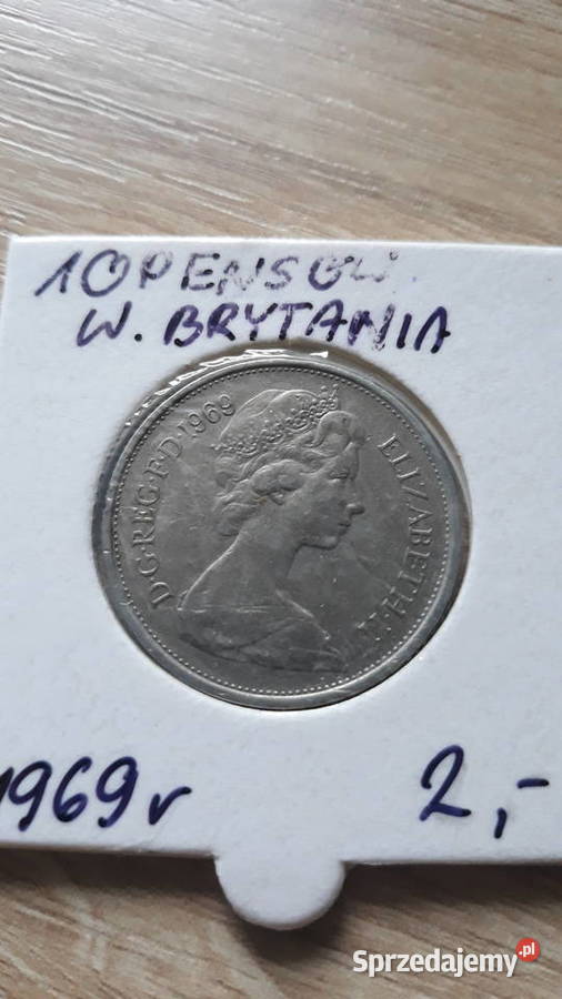 10 Pensów W Brytania 1969 r1979 r