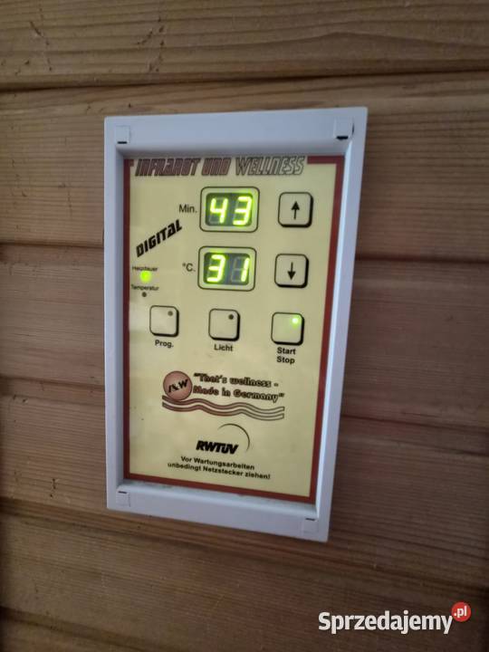 Sauna kabina na podczerwień szklane drzwi LED lubuskie Nowa Sól sprzedam