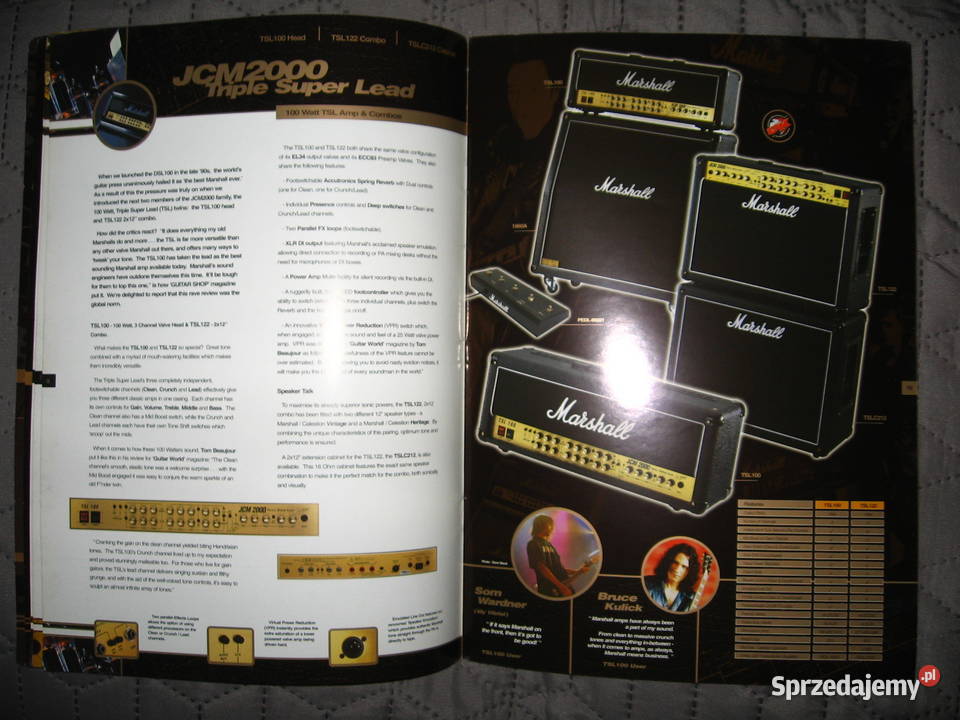 Marshall Amps 2001 Product Catalogue katalog Kępice