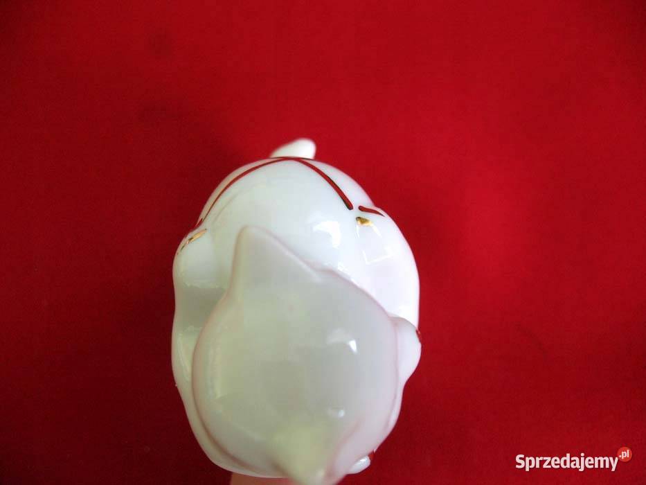 Kot mały kotek z piłką porcelana figurka 5 x 7 x Figurki i rzeźby Siedlce