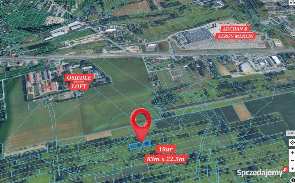 Działka 19a Krasne granica Rzeszowa naprzeciwko