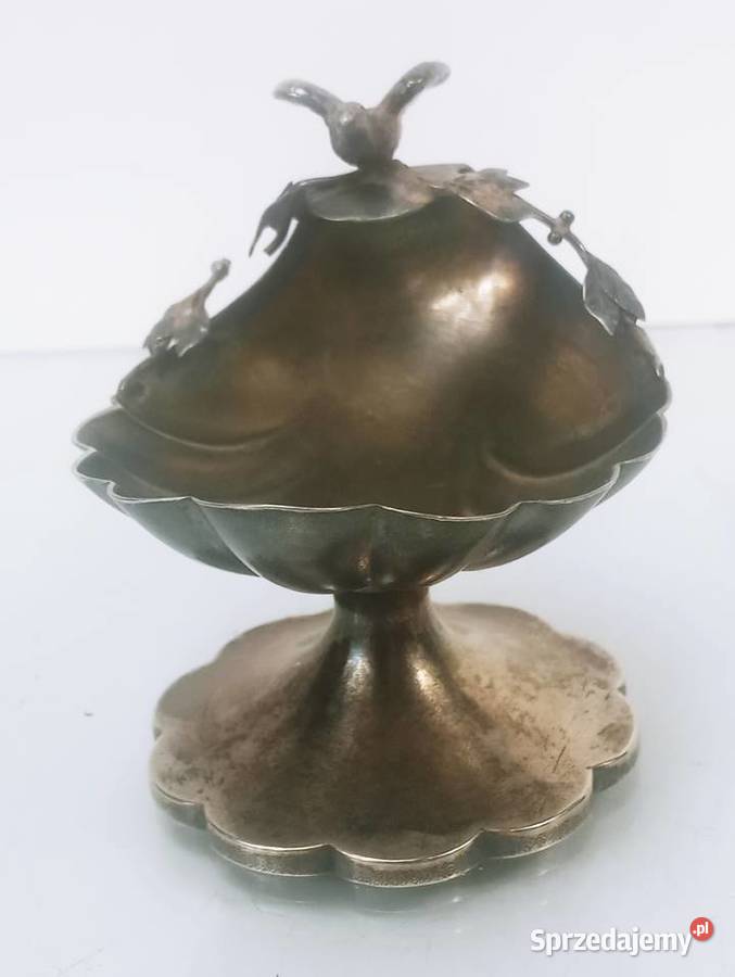 Solniczka Srebro pr 925 Ptaszek na Muszli lubuskie Nowa Sól