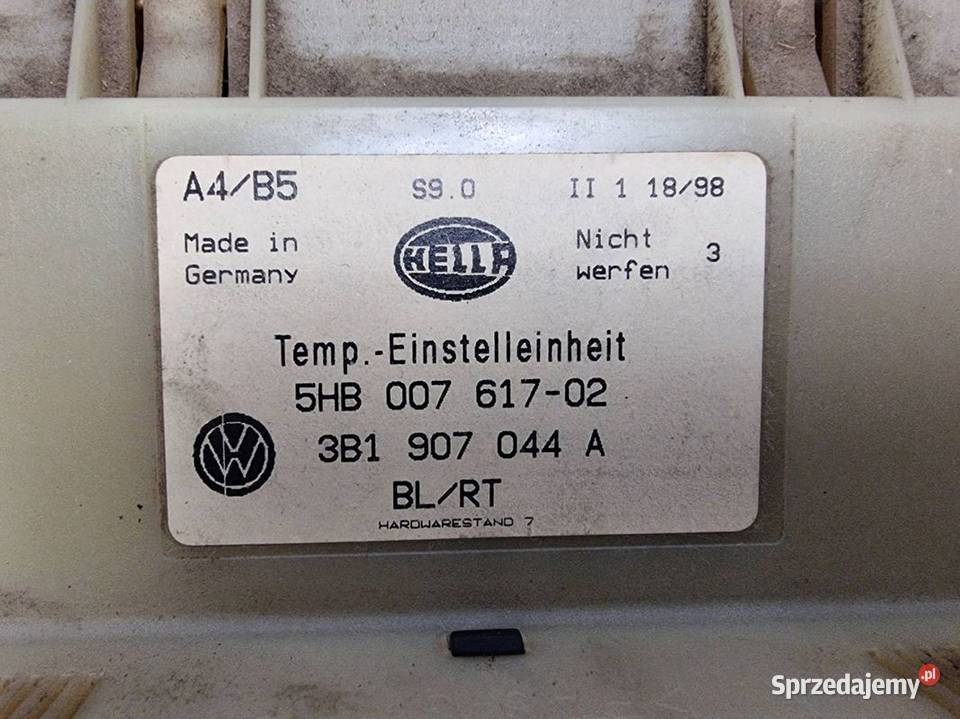 PANEL KLIMATYZACJI VOLKSWAGEN GOLF IV 3B1907044A Lipno