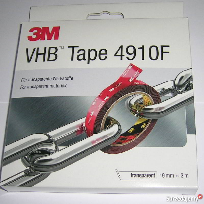 wustronna taśma 19mm x3m 4910F VHB transparentna Pozostałe