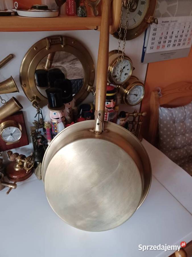 Piękna duża patelnia mosiężna Kolekcja wielkopolskie Poznań