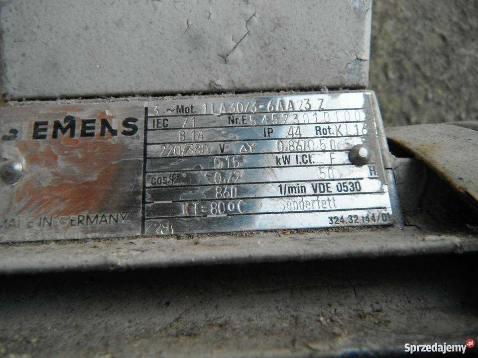 Silnik SIEMENS 1LA30736AA23Z Używany 015kW 860 Chlewiska
