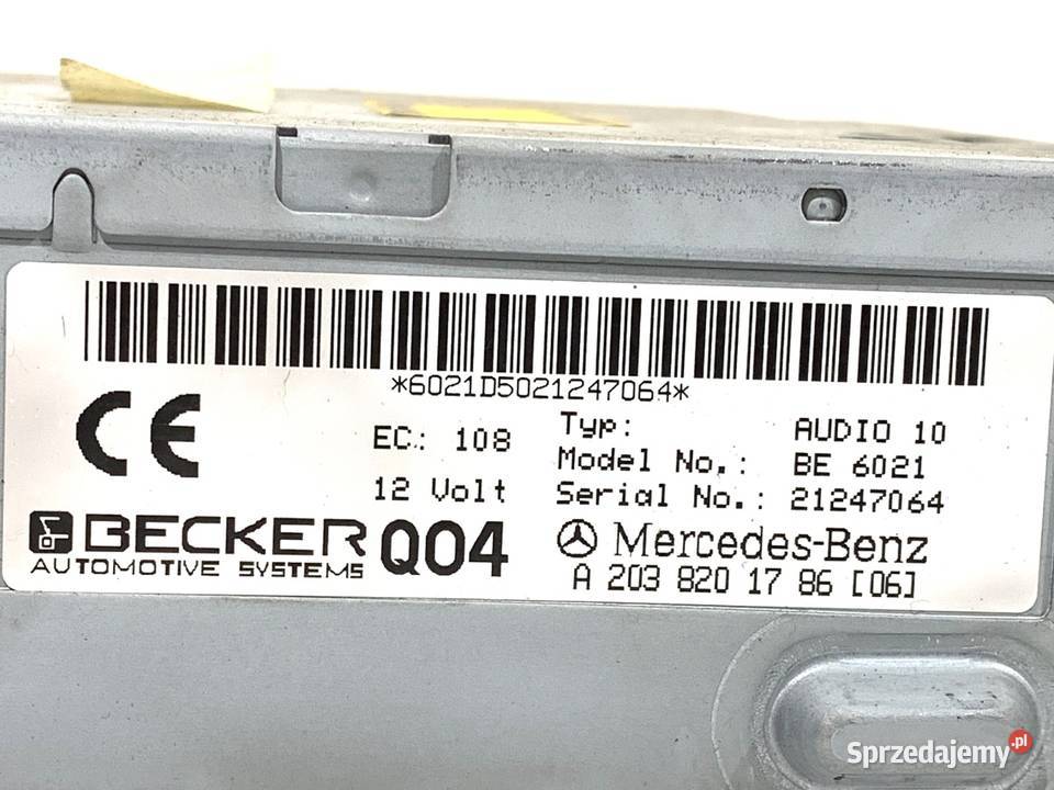 RADIO MERCEDES CL203 A2038201786 0111 ODTWARZACZ osobowe