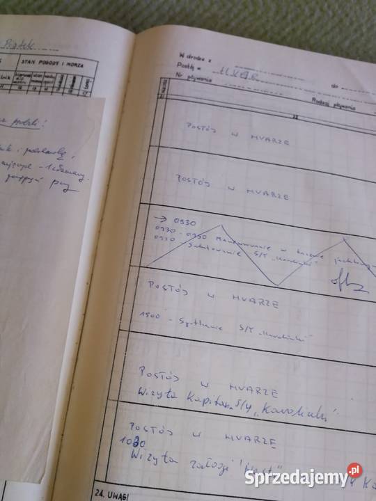 Dziennik Jachtowy sy West 197273 UNIKAT PRL Szczecin