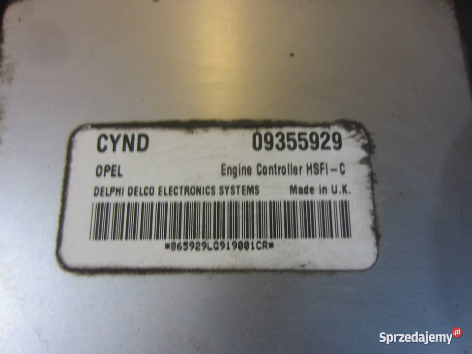 komputer sterownik silnika opel astra g 09355929 zachodniopomorskie