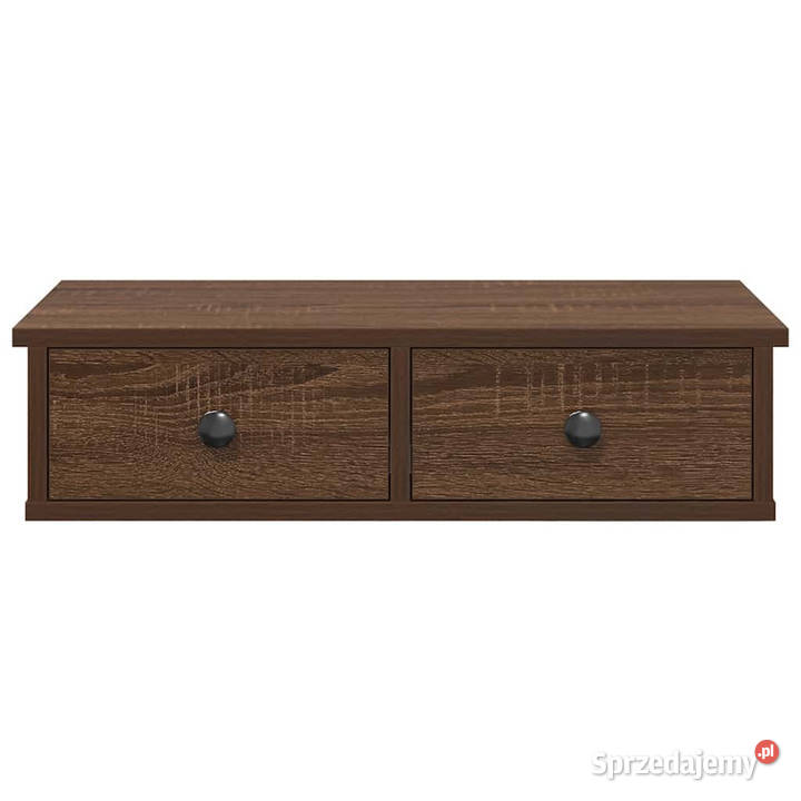 Półka ścienna z szufladami brązowy dąb 60x25x15 Warszawa sprzedam