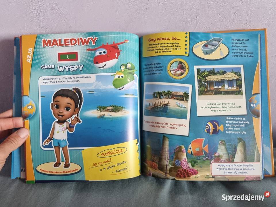 SUPER WINGS Kto lata dookoła świata ATLAS mapa twarda Rumia