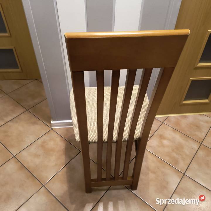 Krzesło drewniane z miękkim siedziskiem Ruda Śląska sprzedam
