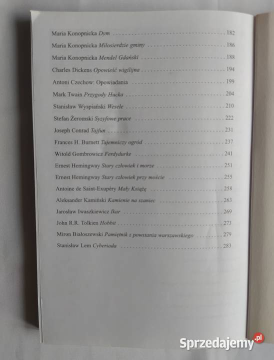 OPRACOWANIA LEKTUR klas 1 do 3 gimnazjum język polski podlaskie Hajnówka