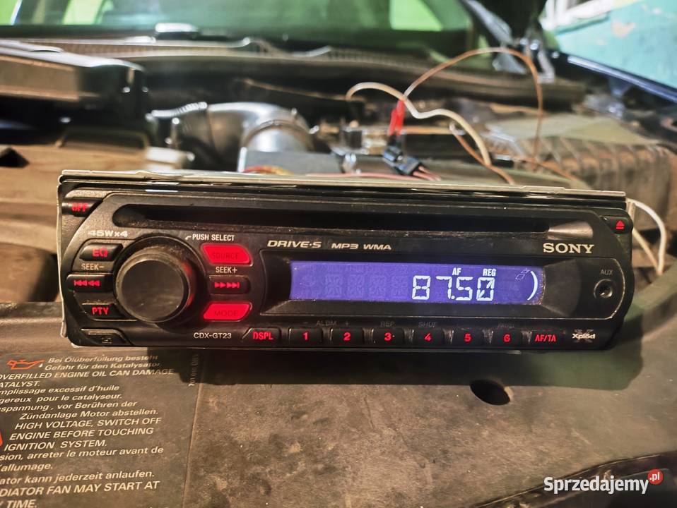 Radio samochodowe 1DIN Sony CDXGT23 CDMP3AUX Niegowonice