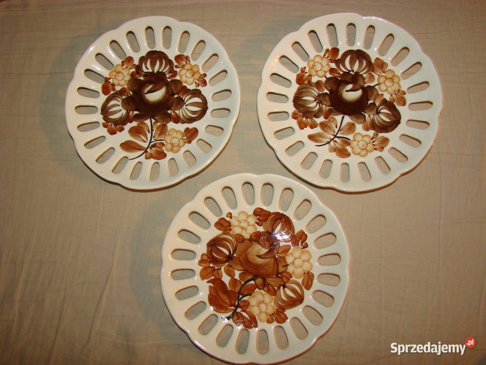 Koło fajansowy talerzyk ażurowy Pruszcz Gdański