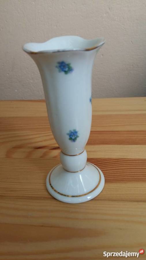 Smukły porcelanowy wazonik niemiecki Koenigrcea Łódź