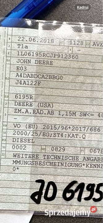 John Deere 6195R Napęd 4x4