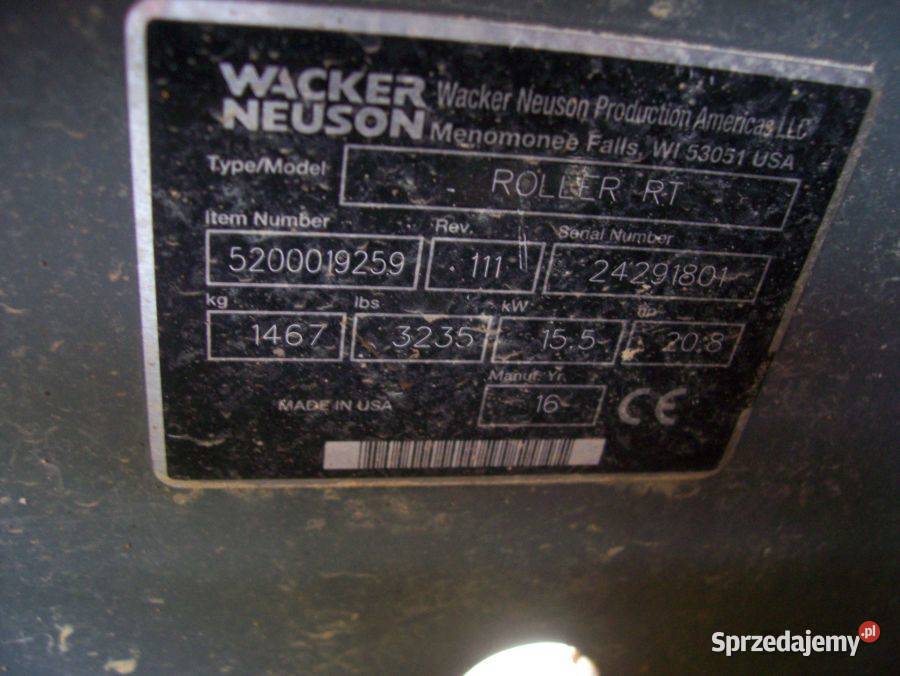 11 WACKER NEUSON RTSC3 2016R Żywiec