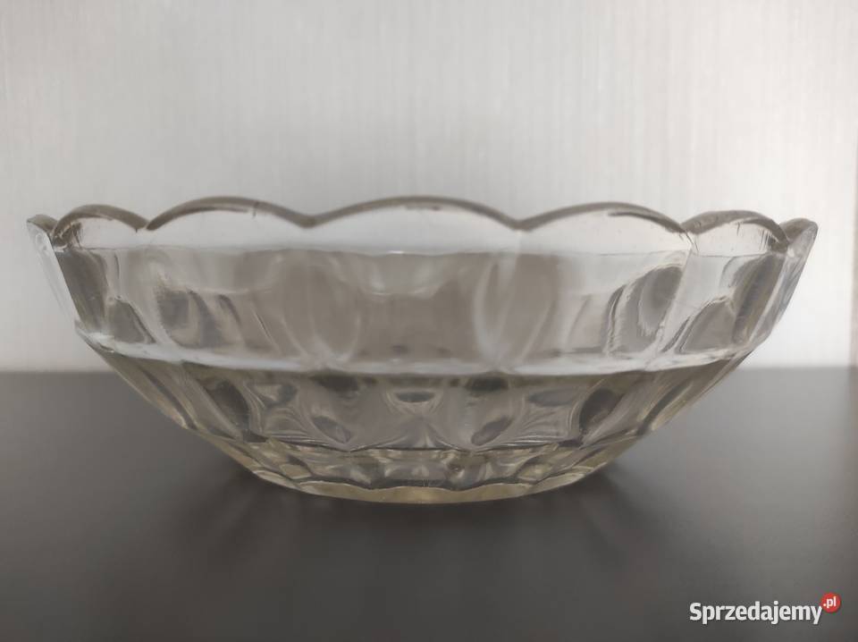 Salaterka duża 22 stare szkło PRL Warpechy Stare