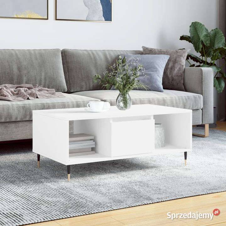 Stolik kawowy biały 90x50x365 materiał Warszawa sprzedam
