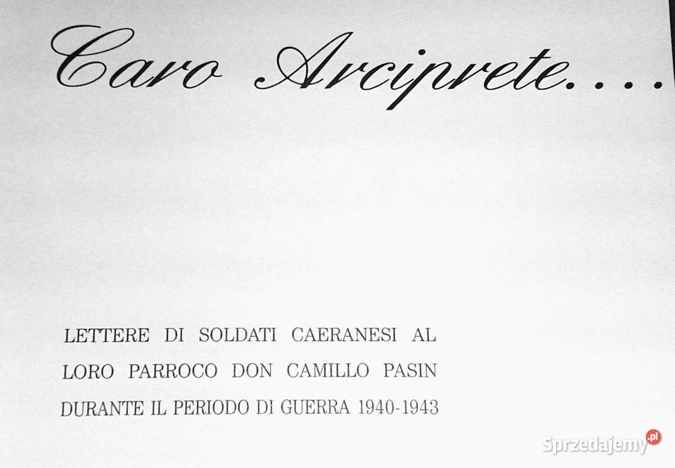 Caro arciprete Giorgio Morlin Chełm