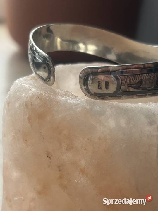 Vintage rosyjska bransoletka srebro 875 NIELLO Gliwice