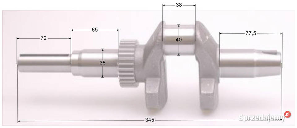 Wał korbowy Rato silnik R670 13300Z12023000A0 Opalenica