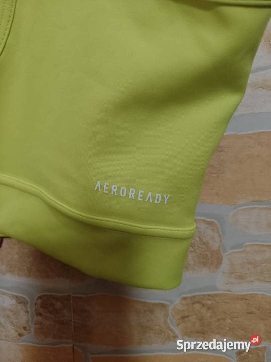 3840 M Adidas Limonkowy top fitness z Londynu Bokserka sprzedam