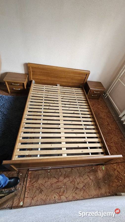 Łoże łóżko małżeńskie 205x160 2 szafki Szczecin sprzedam