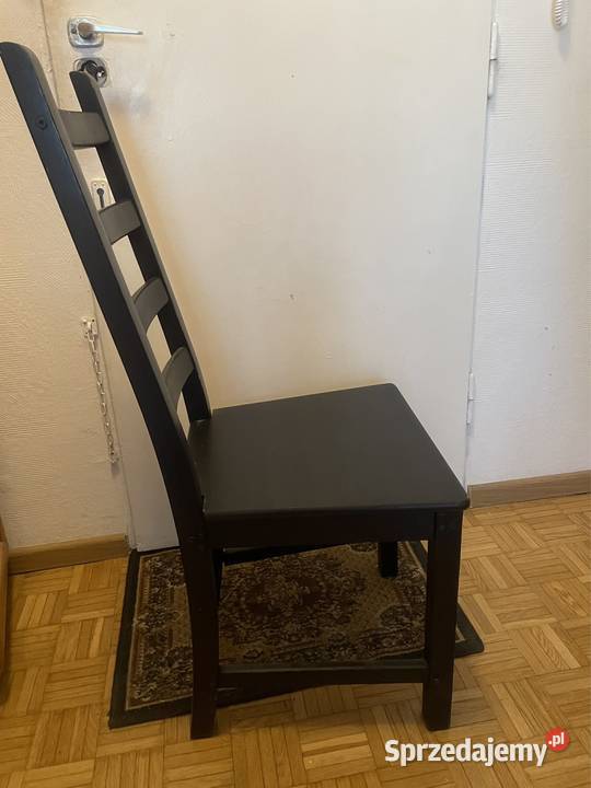 Krzesło drewniane w kolorze brązowym matowym Krzesła