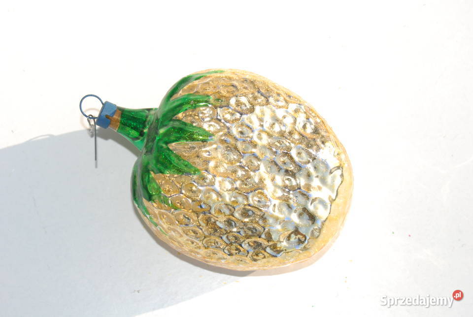 Stara ozdoba choinkowa bombka bańka złota Pozostałe śląskie