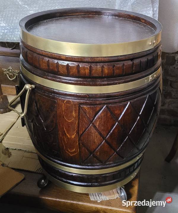 Barek beczka rzeźbiony Dębowy Zamość sprzedam