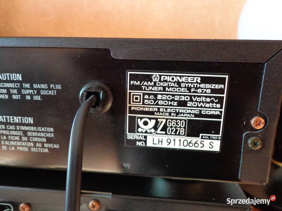 PIONEER wzmacniacz A656 tuner F676 Kraków sprzedam