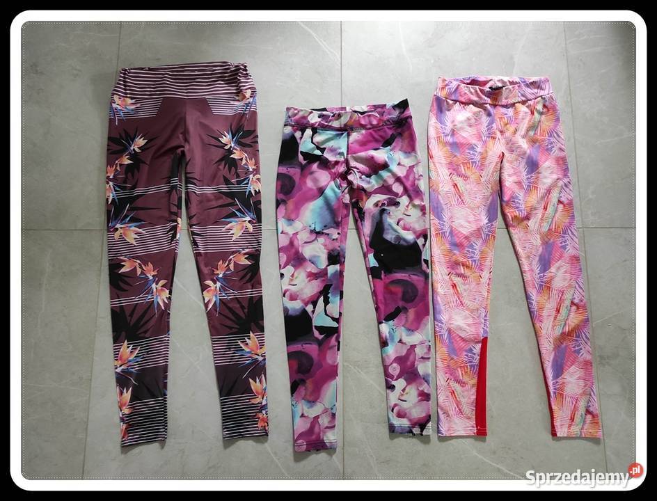 Legginsy sportowe wzorzyste kolorowe jogging Płock sprzedam