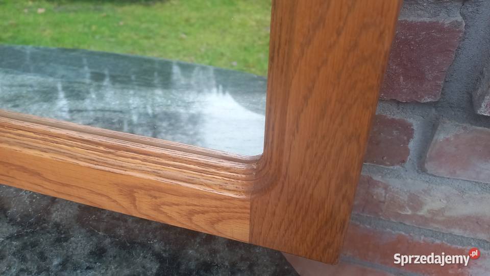 Lustro ścienne wiszące w drewnianej ramie 689 brązowy sprzedam