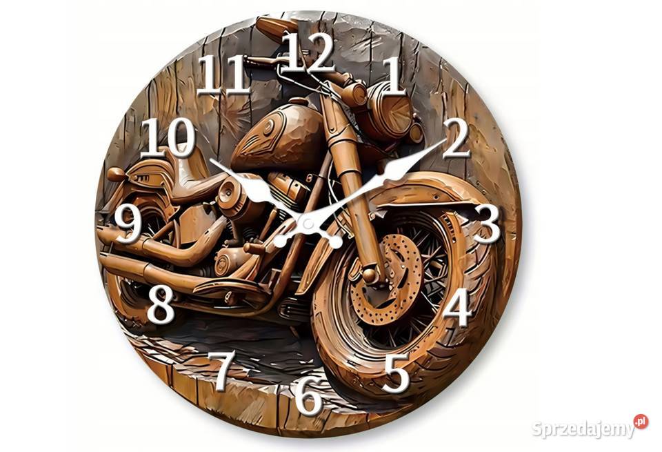 Zegar ścienny w kształcie motocykla w stylu Sosnowiec