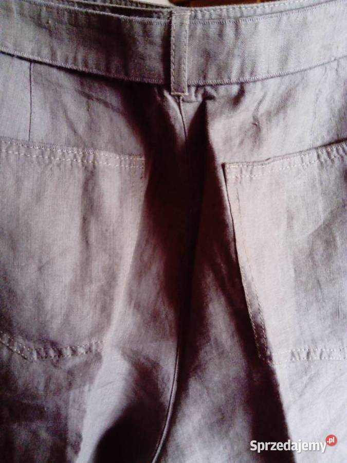 Spodnie lniane Gerry Weber Bez wzoru Warszawa