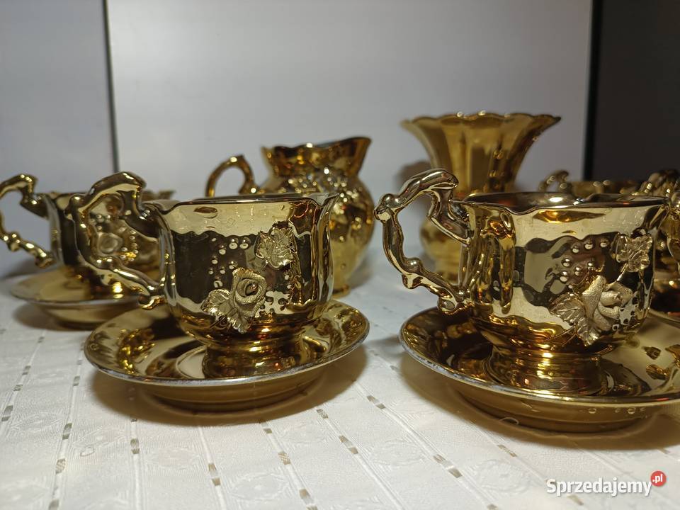 Zestaw do kawy pozłacany Warszawa