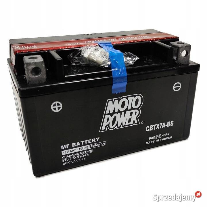 Akumulator motocyklowy Moto Power CBTX7ABS Układ elektryczny, zapłon Części sprzedam
