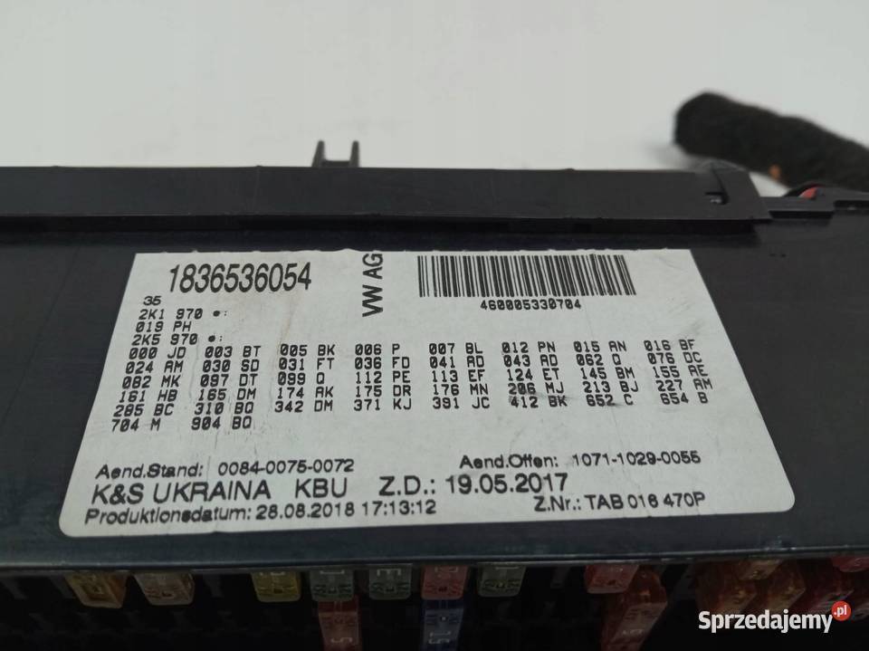 SKRZYNKA BEZPIECZNIKÓW 1836536054 14 TSI 125 VW świętokrzyskie