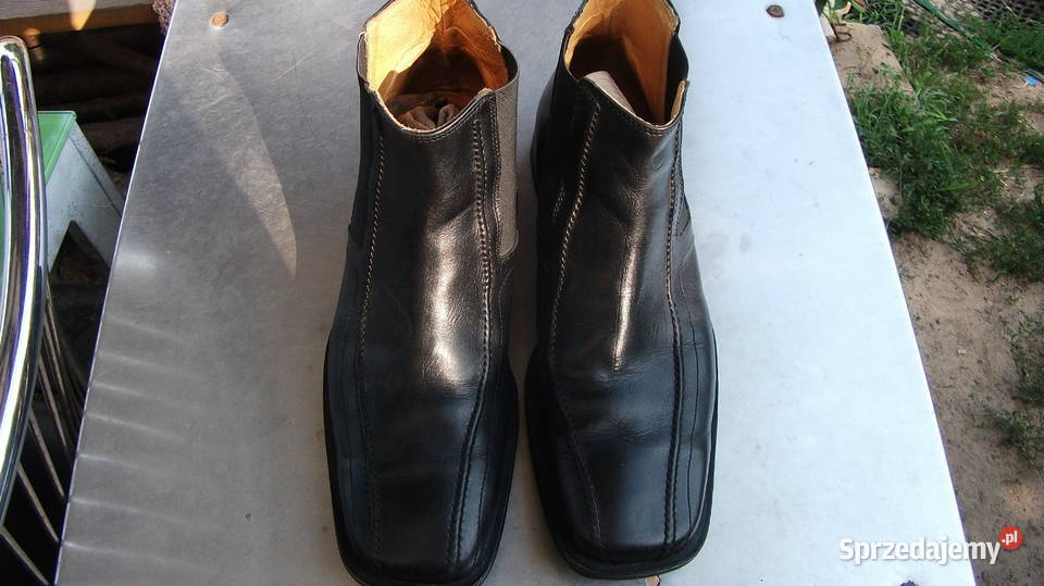 botki męskie czarne Bata 45 Skubianka